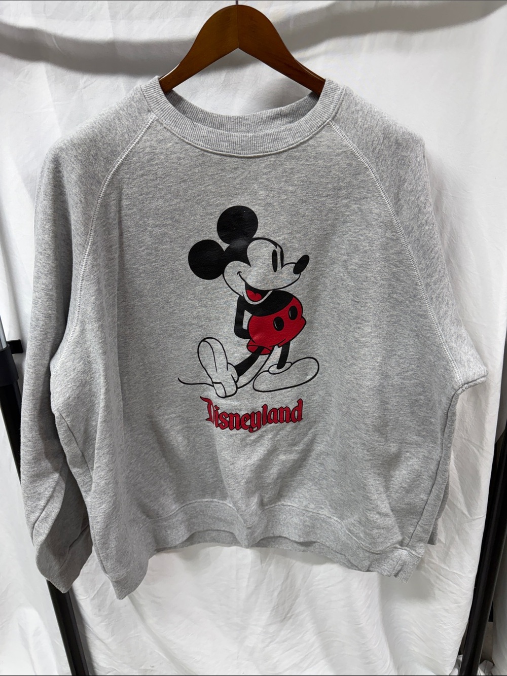 Disney Grey Sweatshirt with Mickey Mouse Red Accents